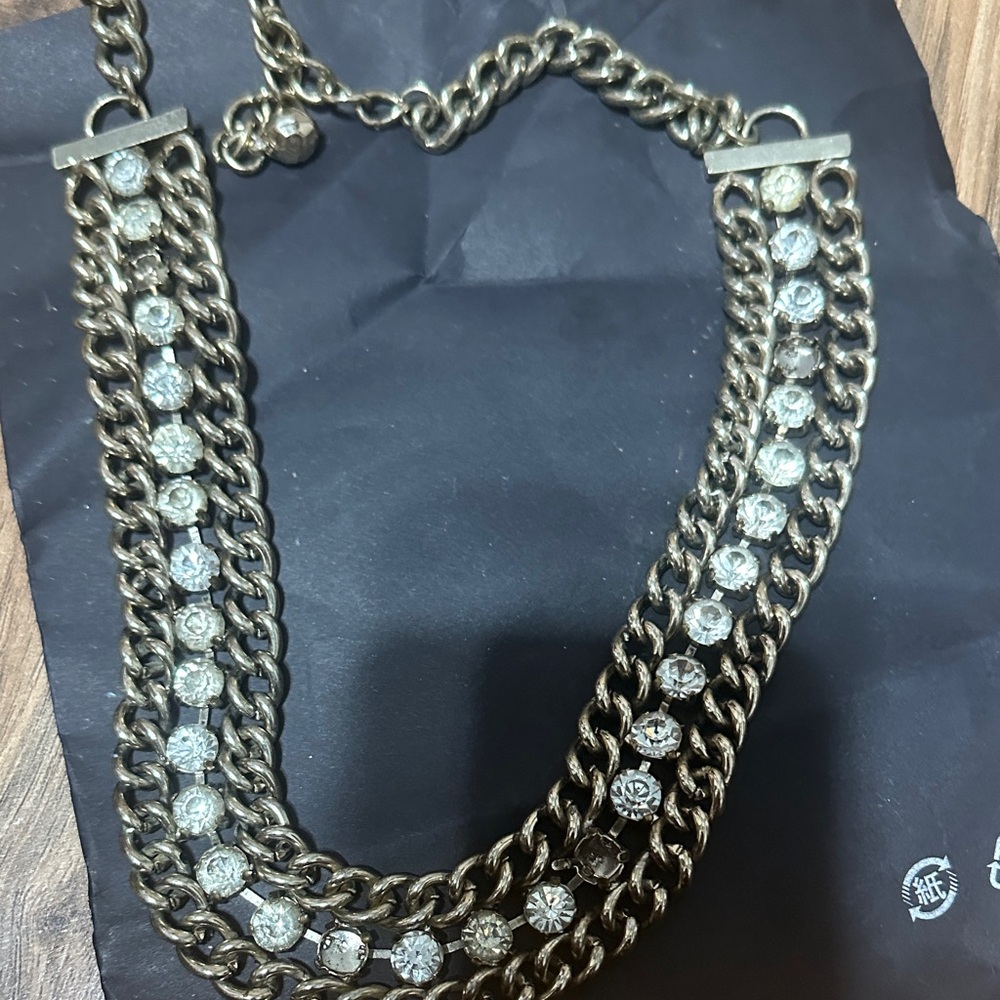 Elegant Gold and Silver Chain Necklace